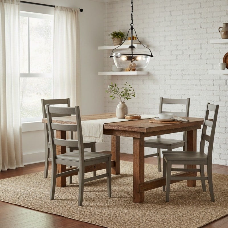 Lirra Glass Pendant Light – Mid‑Century Modern Metal Frame for Kitchen and Living Room