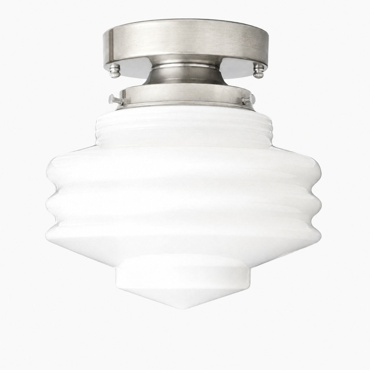 Geotower Glass Art Deco Ceiling Light - Glass Globe - Elegant Home Fixture