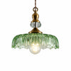 Verdoma Flower Glass Pendant Light - Vintage Floral Design for Living and Dining U01