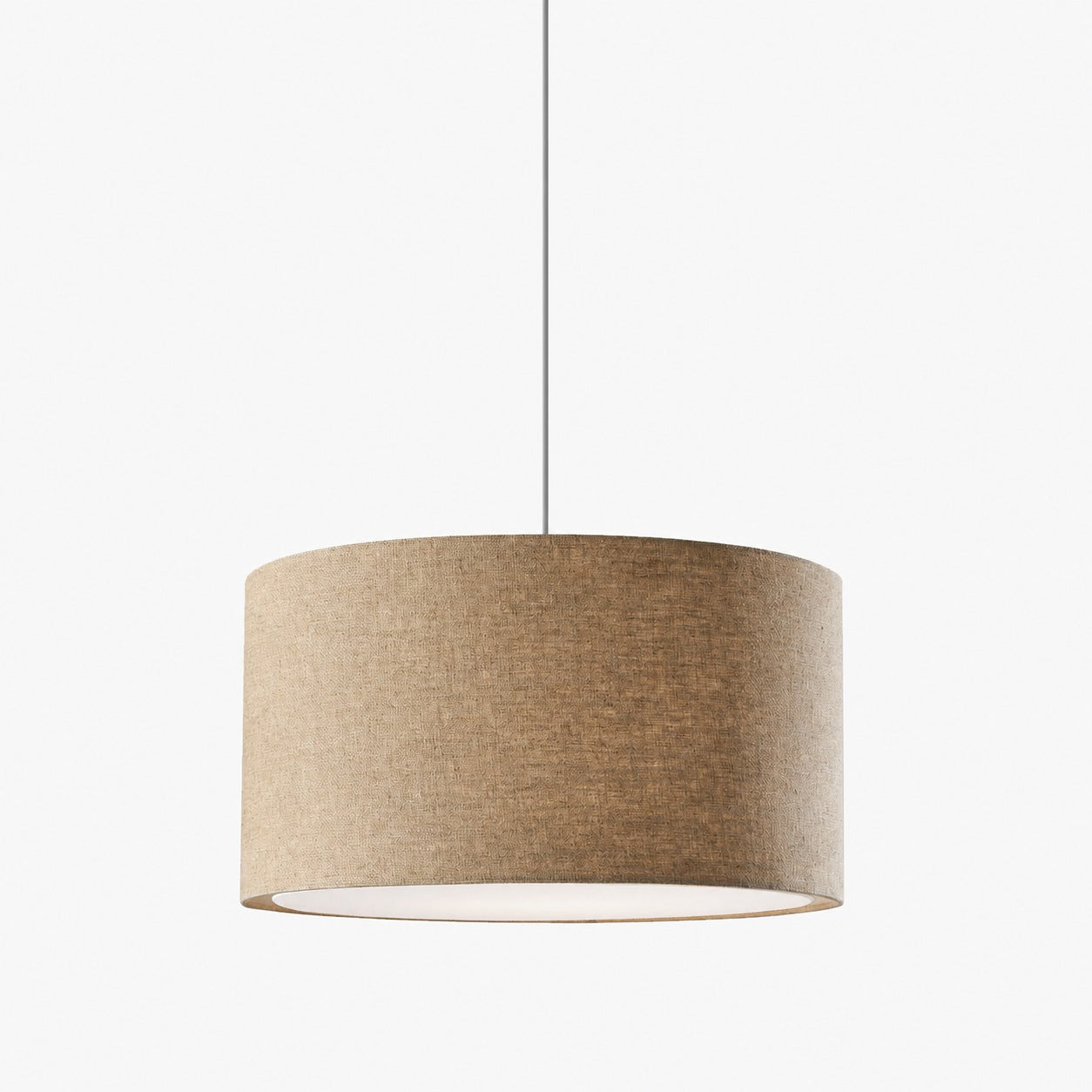 Dumora Fabric Drum Shade Pendant Light - Linen Design Hanging Light
