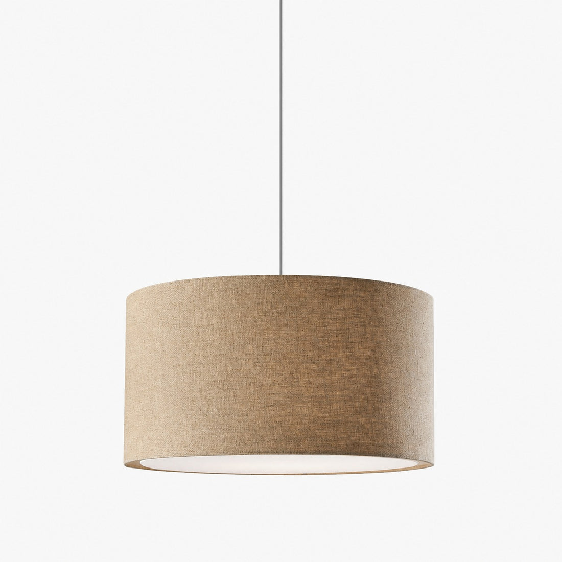 Dumora Fabric Drum Shade Pendant Light - Linen Design Hanging Light