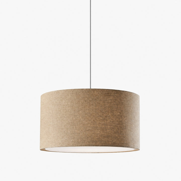 Dumora Fabric Drum Shade Pendant Light - Linen Design Hanging Light