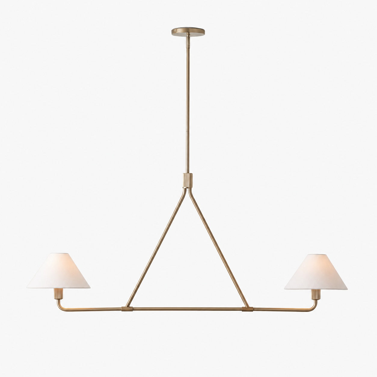 Diora Pendant Light -  Modern Metal Fixture with Linen Shades