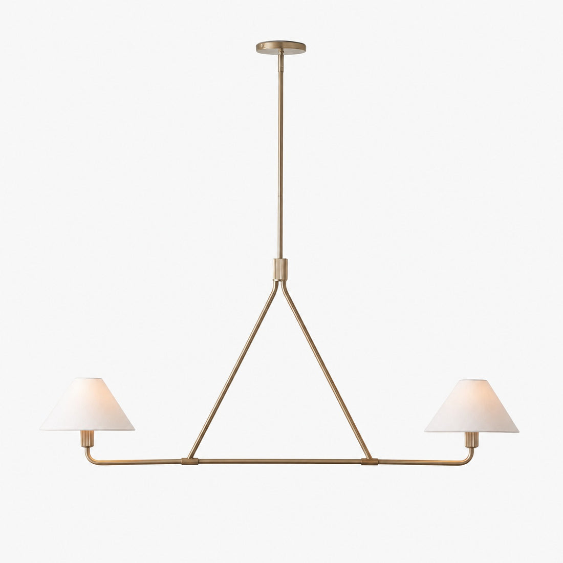 Diora Pendant Light -  Modern Metal Fixture with Linen Shades