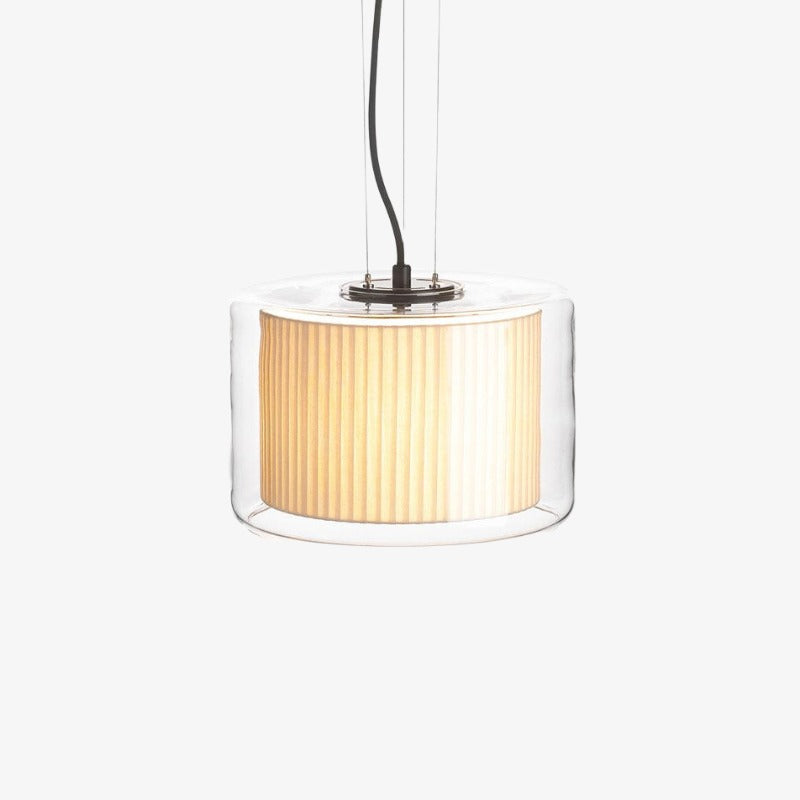 Mercer Glass Fabric Pendant Light
