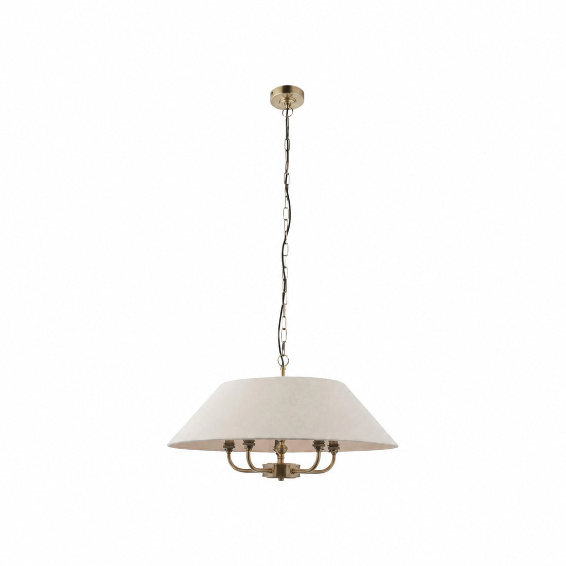 Zevatik Pendant Lamp with Linen Shade – Classic Multi-Light Design for Dining and Living