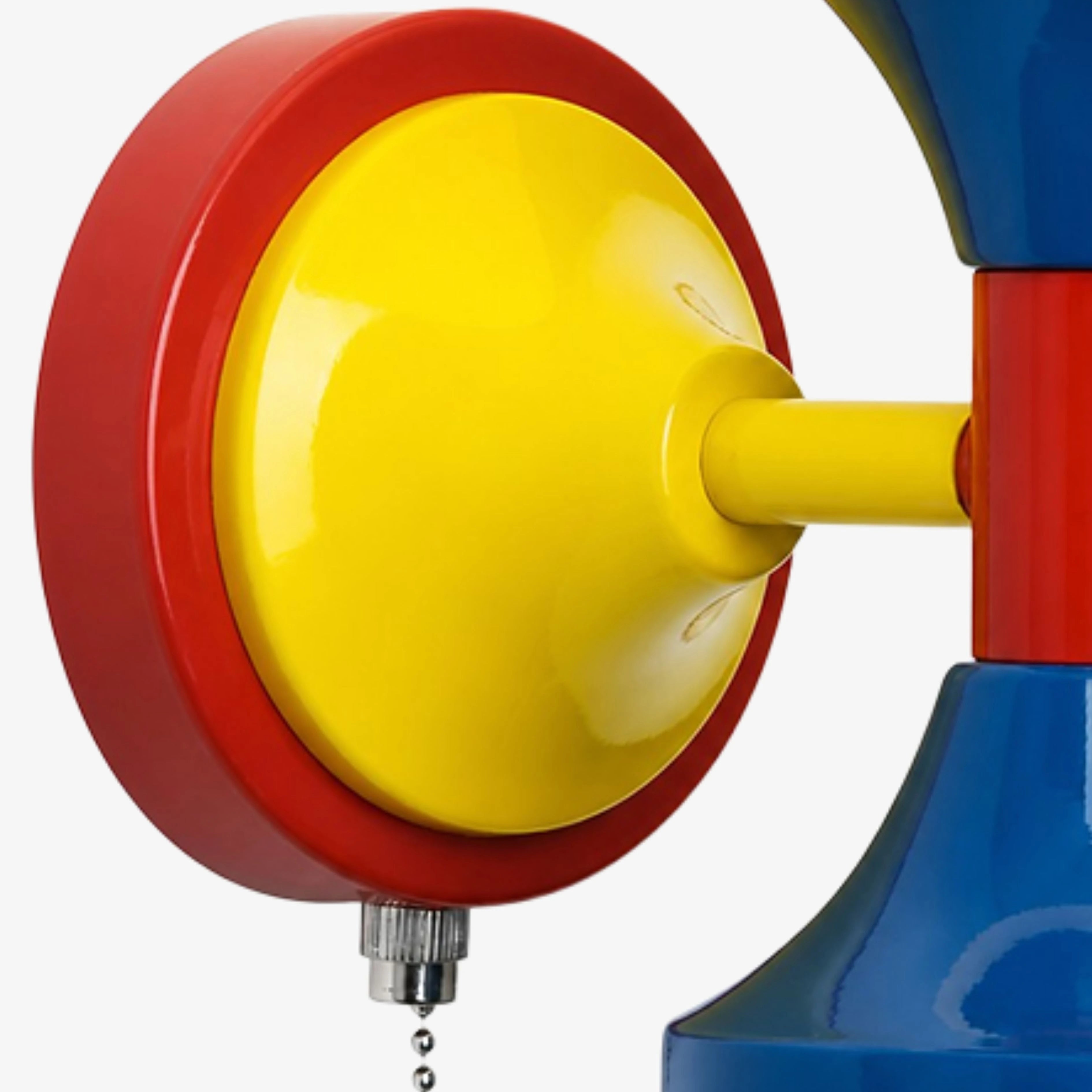 Red and yellow wall backplate detail
