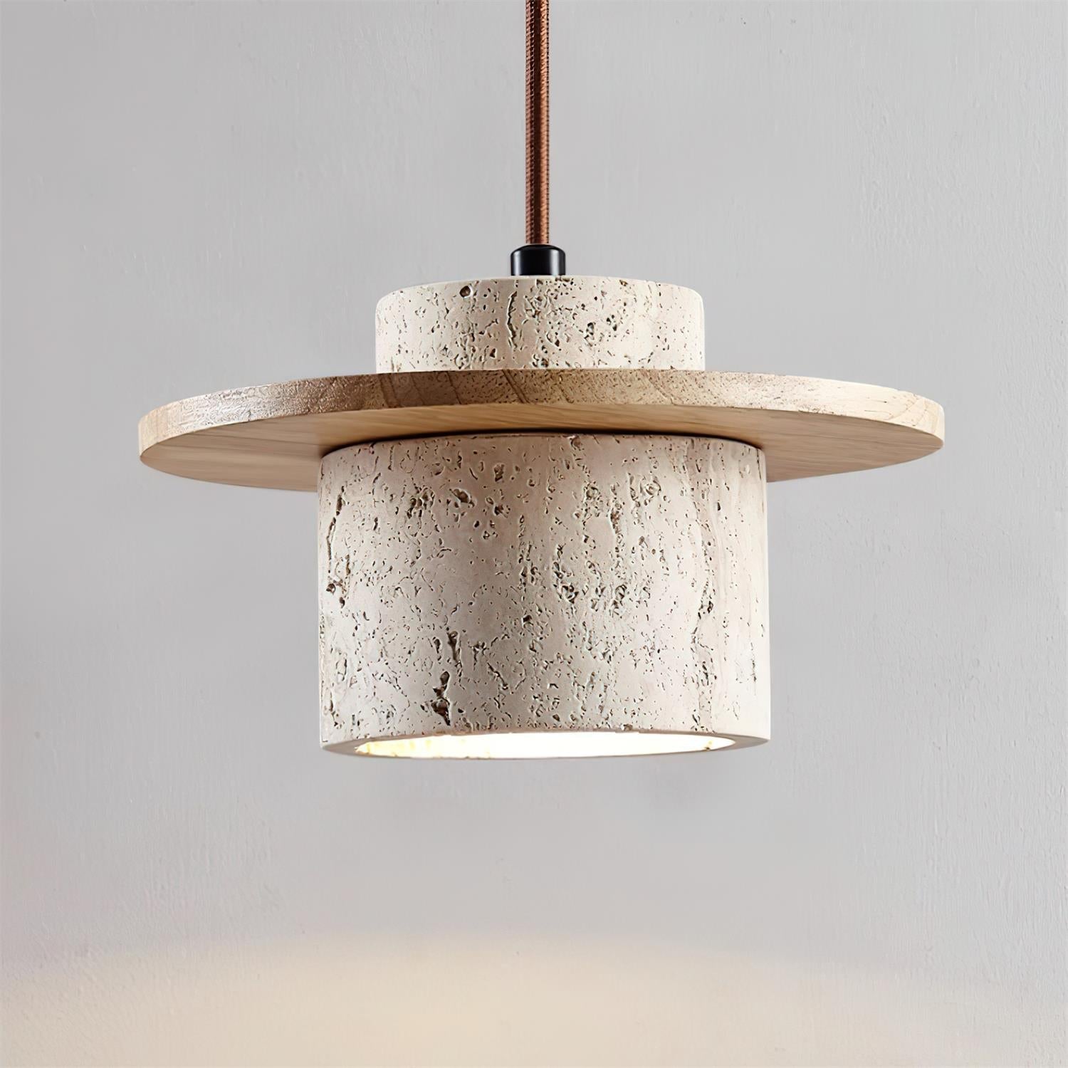 Retro Wabi Sabi Textured Travertine Wall Lamp