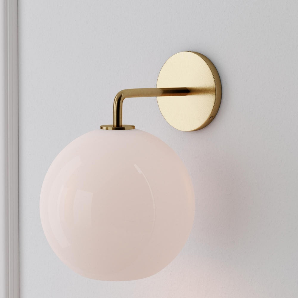 Sculptural Glass Geo Sconce - Modern Bathroom Mirror Globe Wall Light
