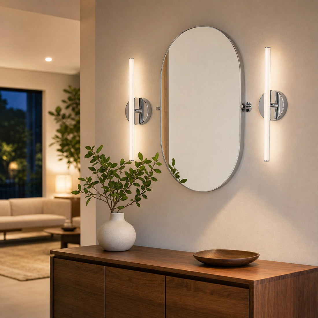 Voro Modern LED Wall Sconce - Metal Bathroom & Hallway Lighting Fixture