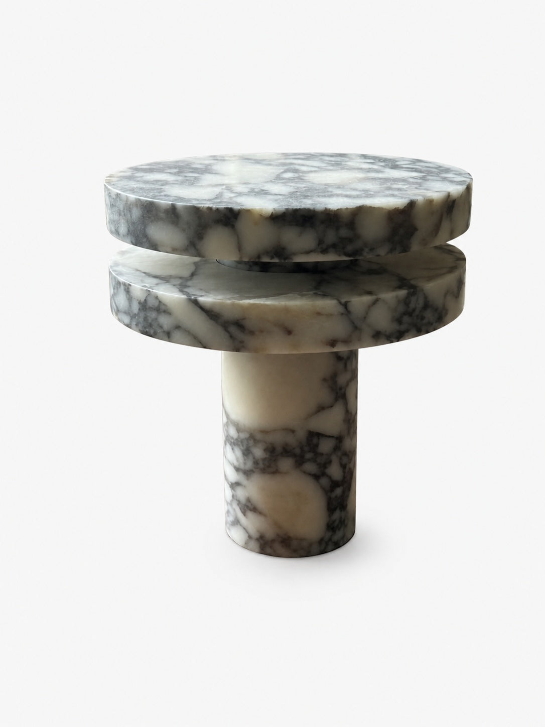 Modern Sculptural Table Lamp with Cylindrical Base Design for Bedroom Bedside and Living Room Use