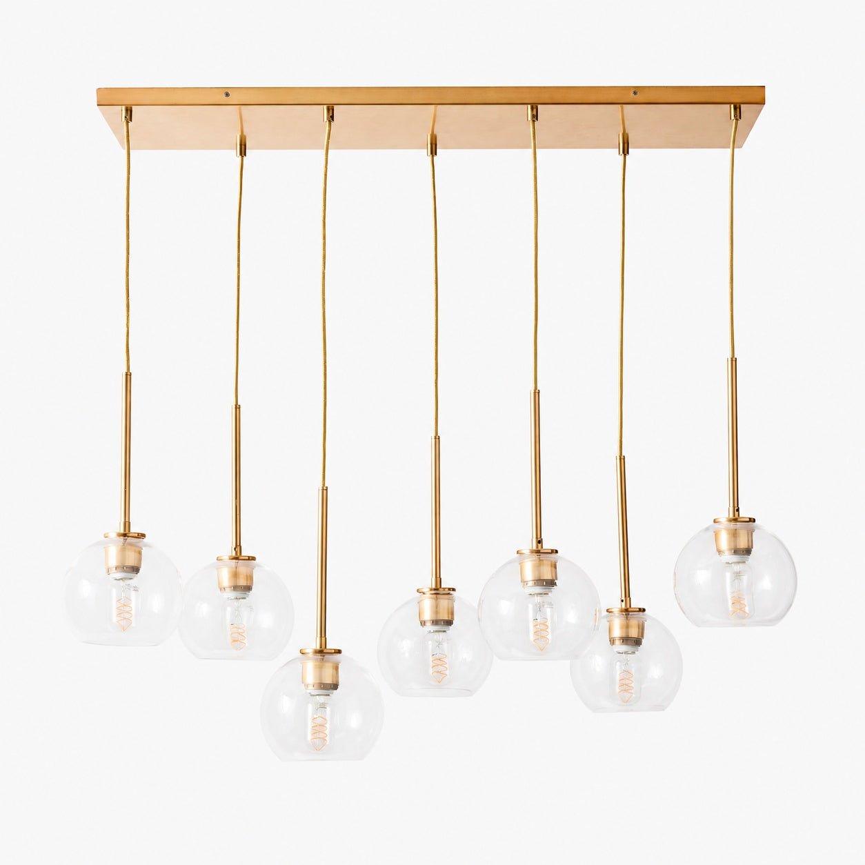 Selvion Elegant 7-Light Globe Chandelier – Glass Pendant Light