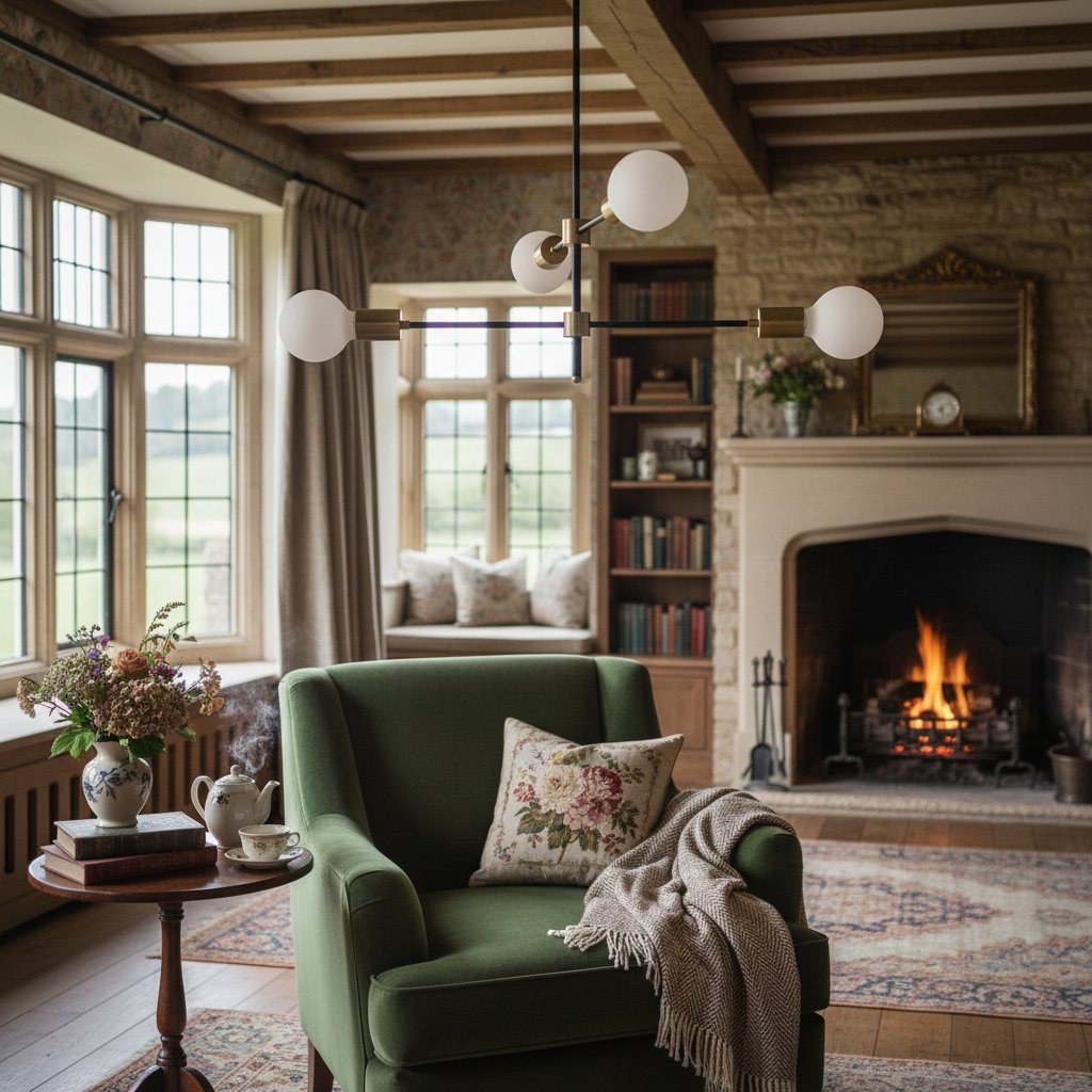 Lumen Mid - Century Globe Chandelier – Elegant Statement Light for Living Room