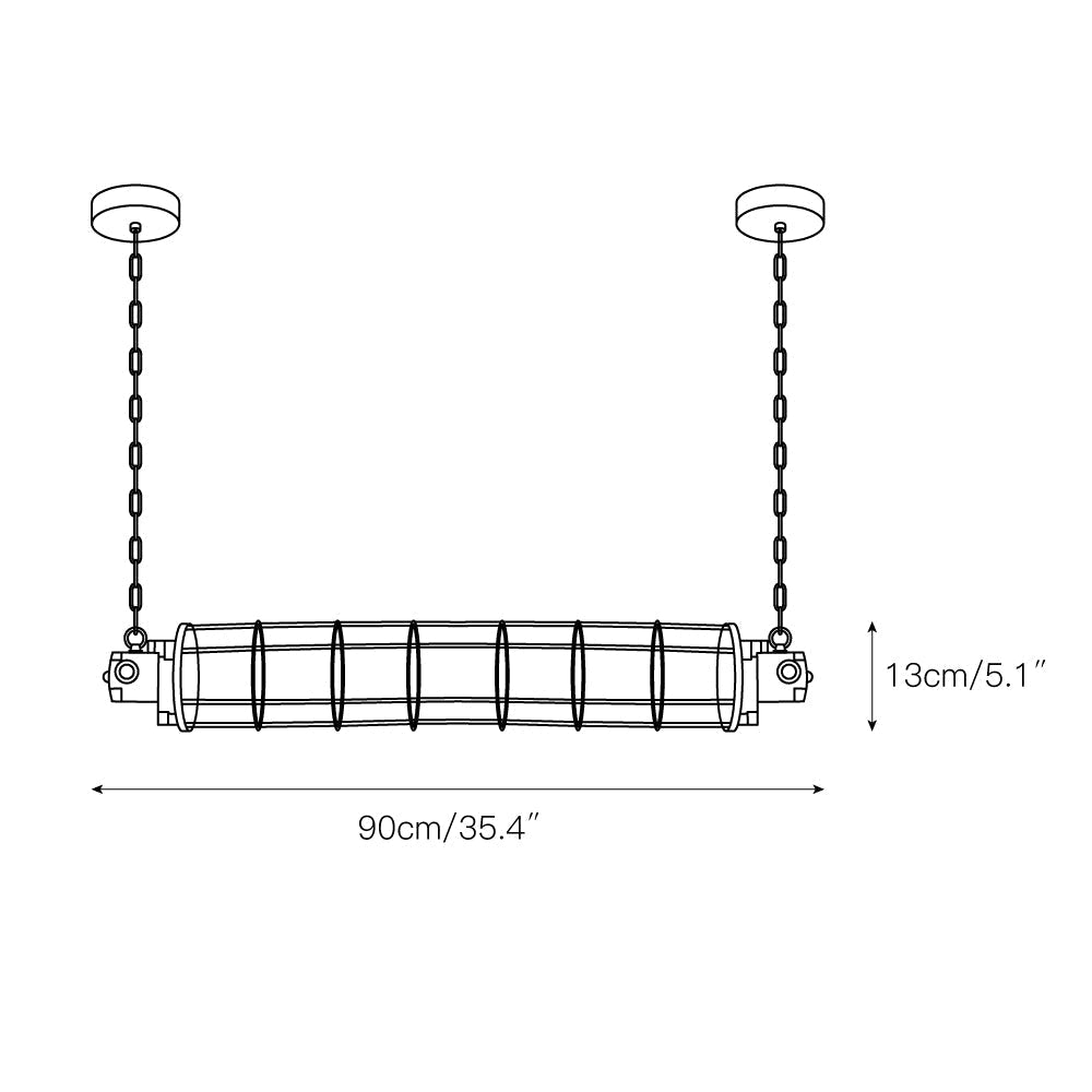 Minimalist Tube Pendant Light with Linear Silhouette for Modern Kitchen Island and Dining Lighting