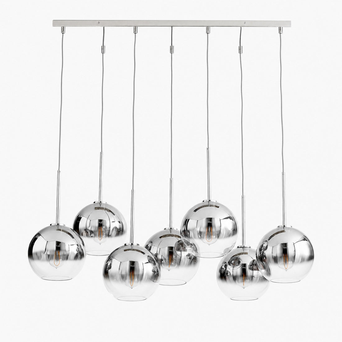 Selvion Elegant 7-Light Globe Chandelier – Glass Pendant Light