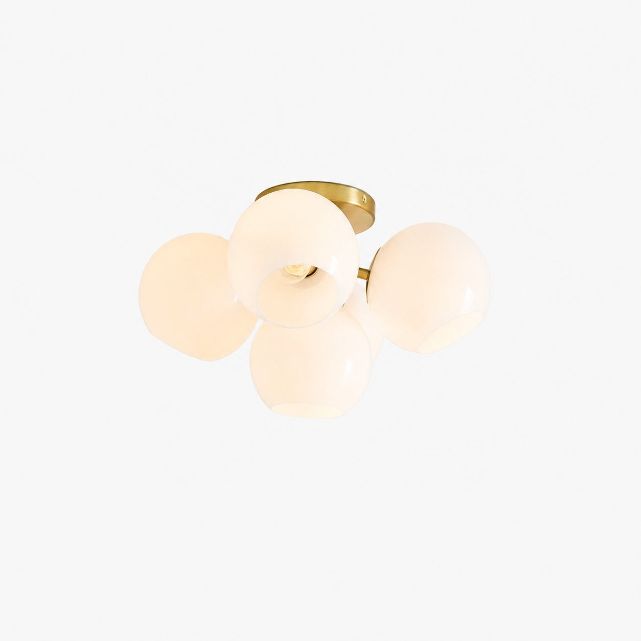 Brina Glass 5-Light Flush Mount - Minimalist Glass Ceiling Fixture