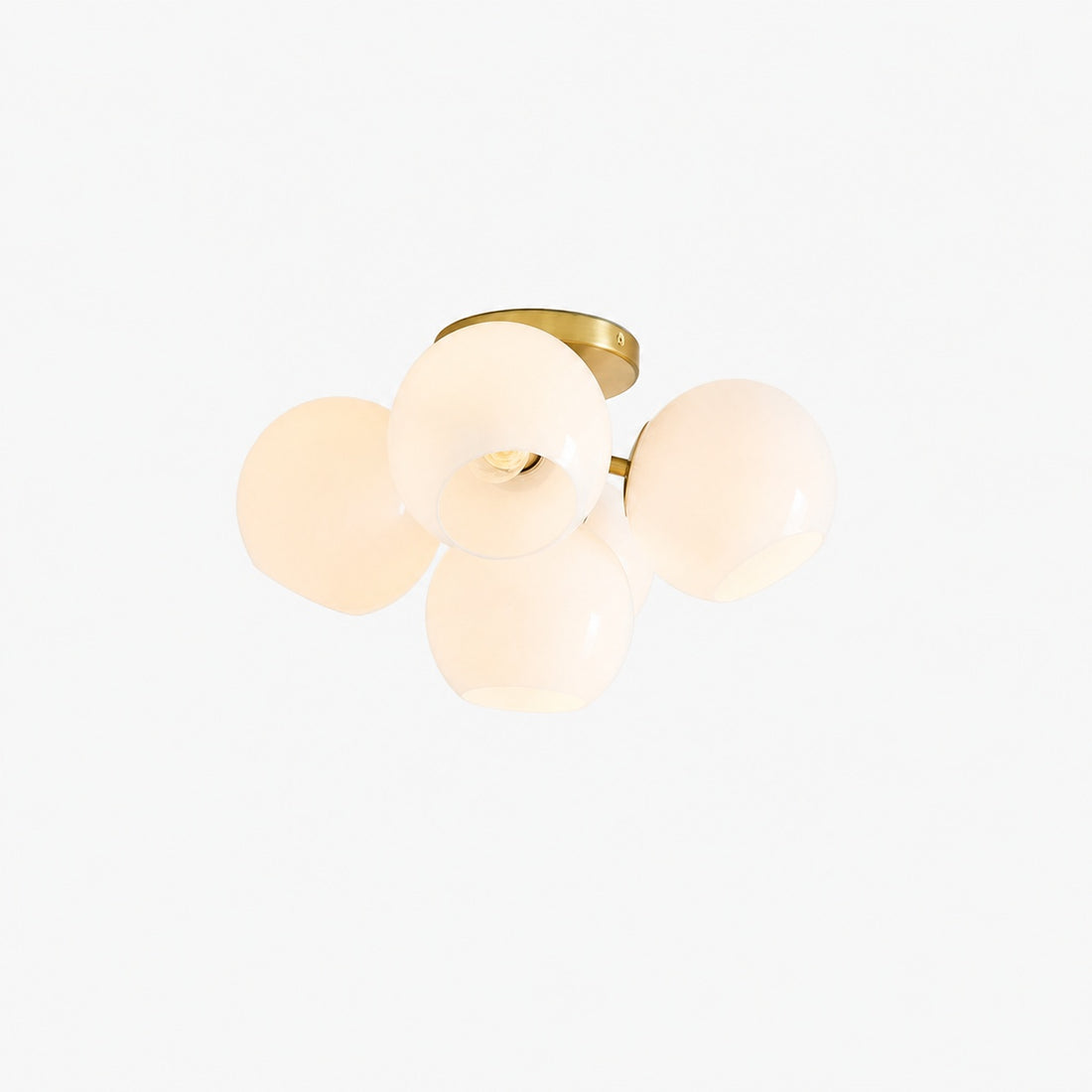 Brina Glass 5-Light Flush Mount - Minimalist Glass Ceiling Fixture