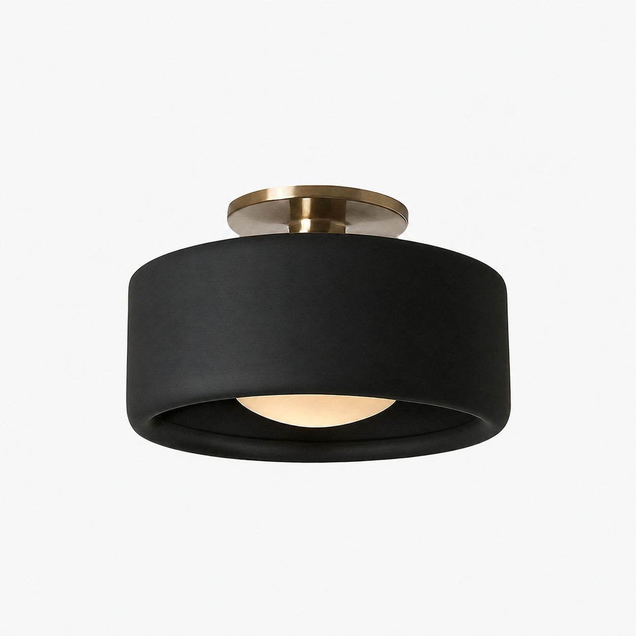 Cerova Modern Porcelain Flush Mount Ceiling Light– Elegant Ivory Shade