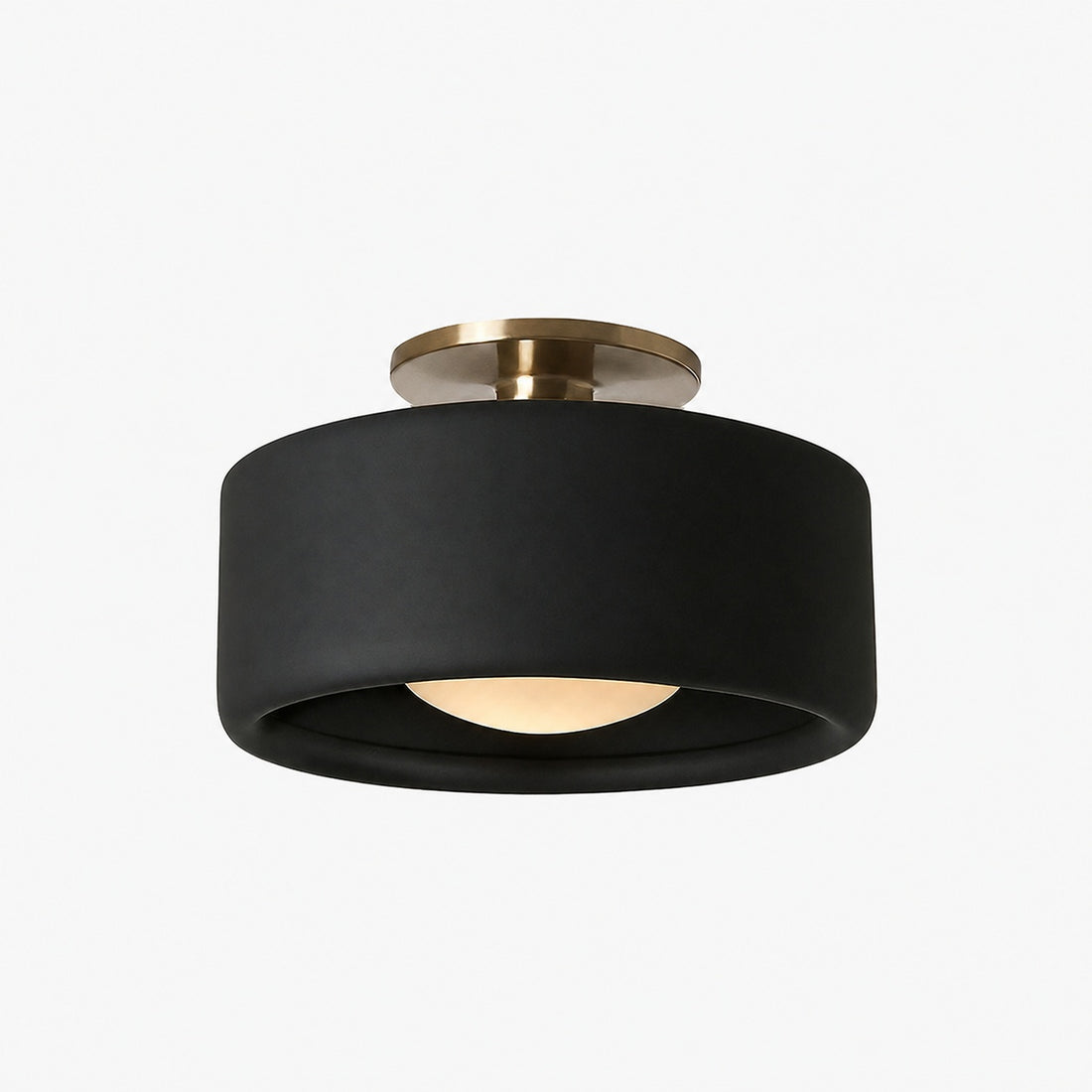 Cerova Modern Porcelain Flush Mount Ceiling Light– Elegant Ivory Shade