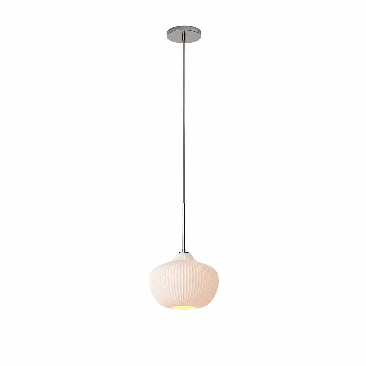 Rivrona Ribbed Pendant – Modern Ribbed Glass Light with Metal Finish