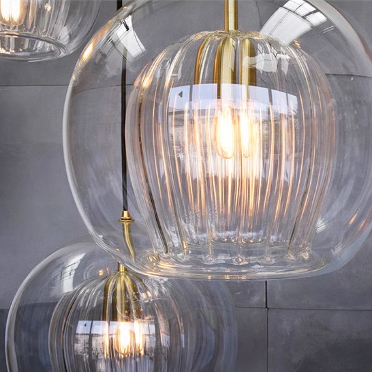 Modern Pleated Glass Pendant Light
