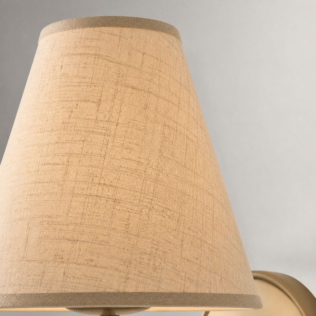 Fibura Sleek Metal Linen Shade Wall Light - Wall-Mounted Art