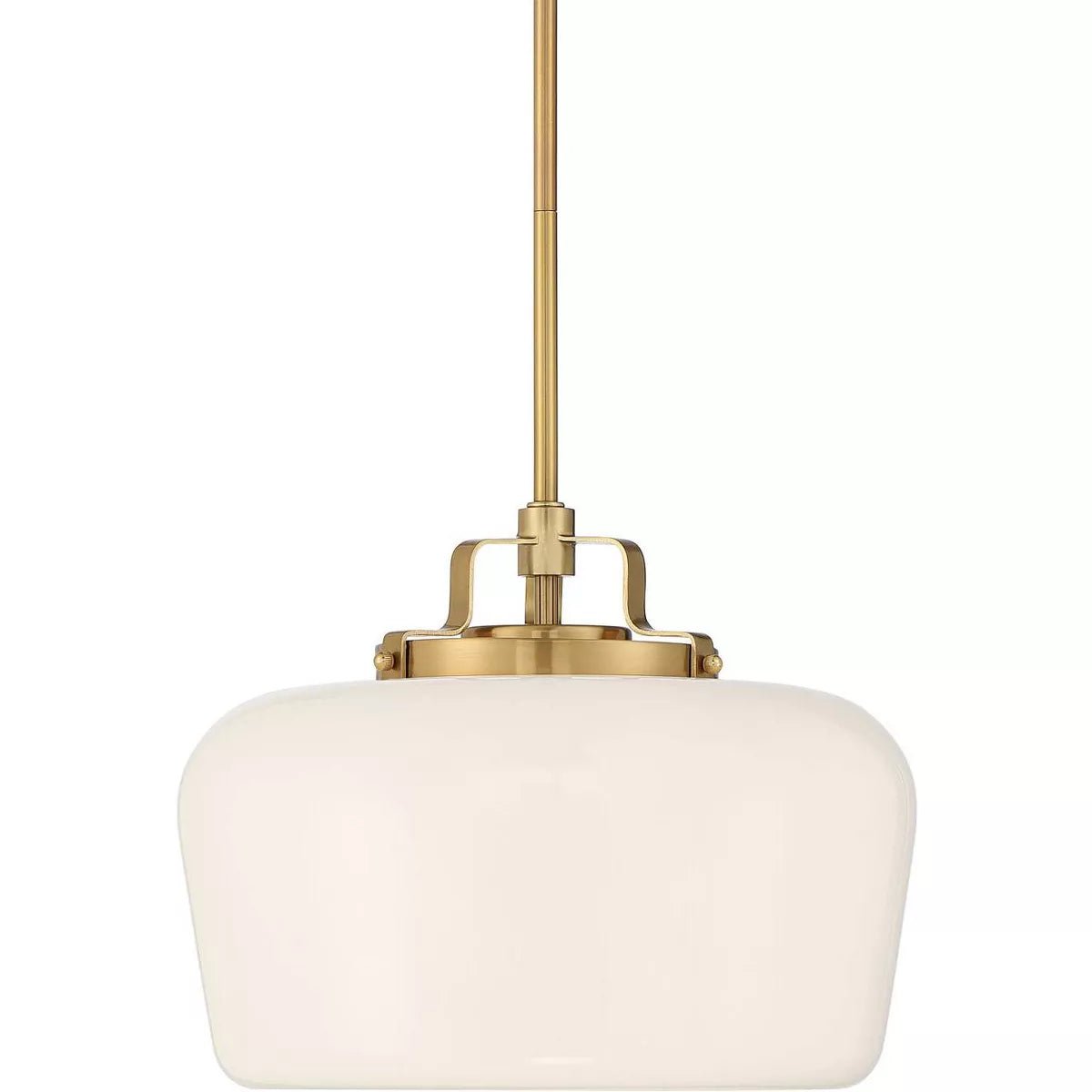 Lirra Opal Glass Pendant Light - Modern Adjustable Metal Drop for Kitchen and Dining