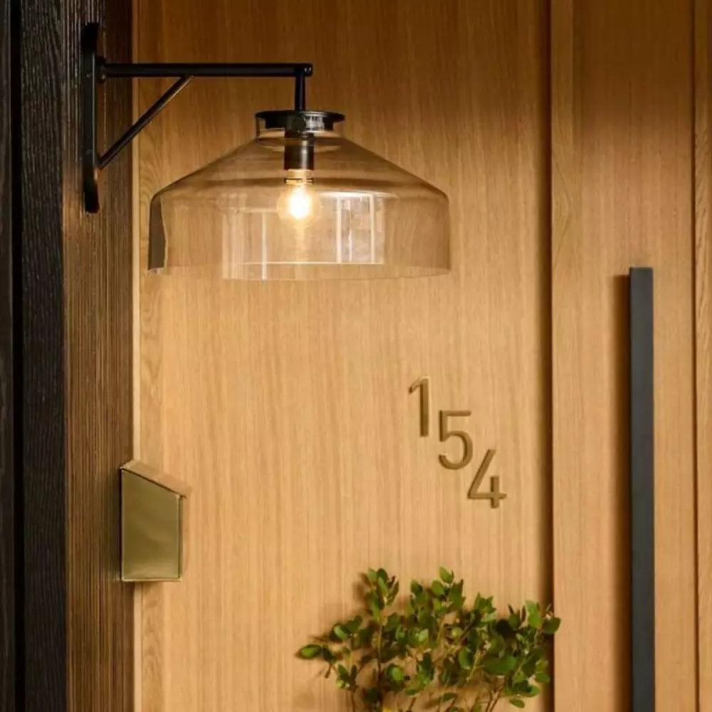 Modern Bell Jar Glass Sconce - Nordic Matte Metal Wall Light Outdoor
