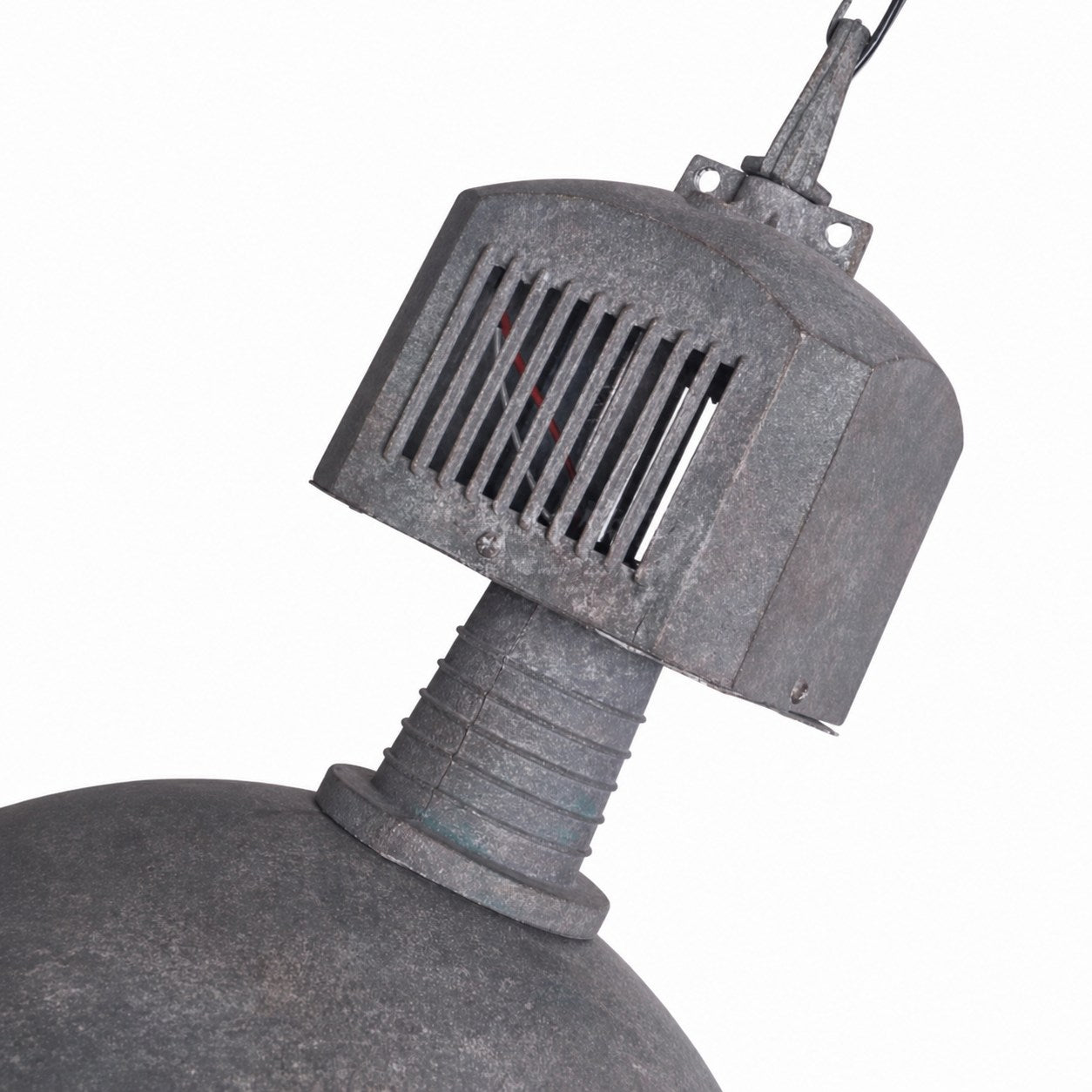 Caged Industrial Metal Pendant Light
