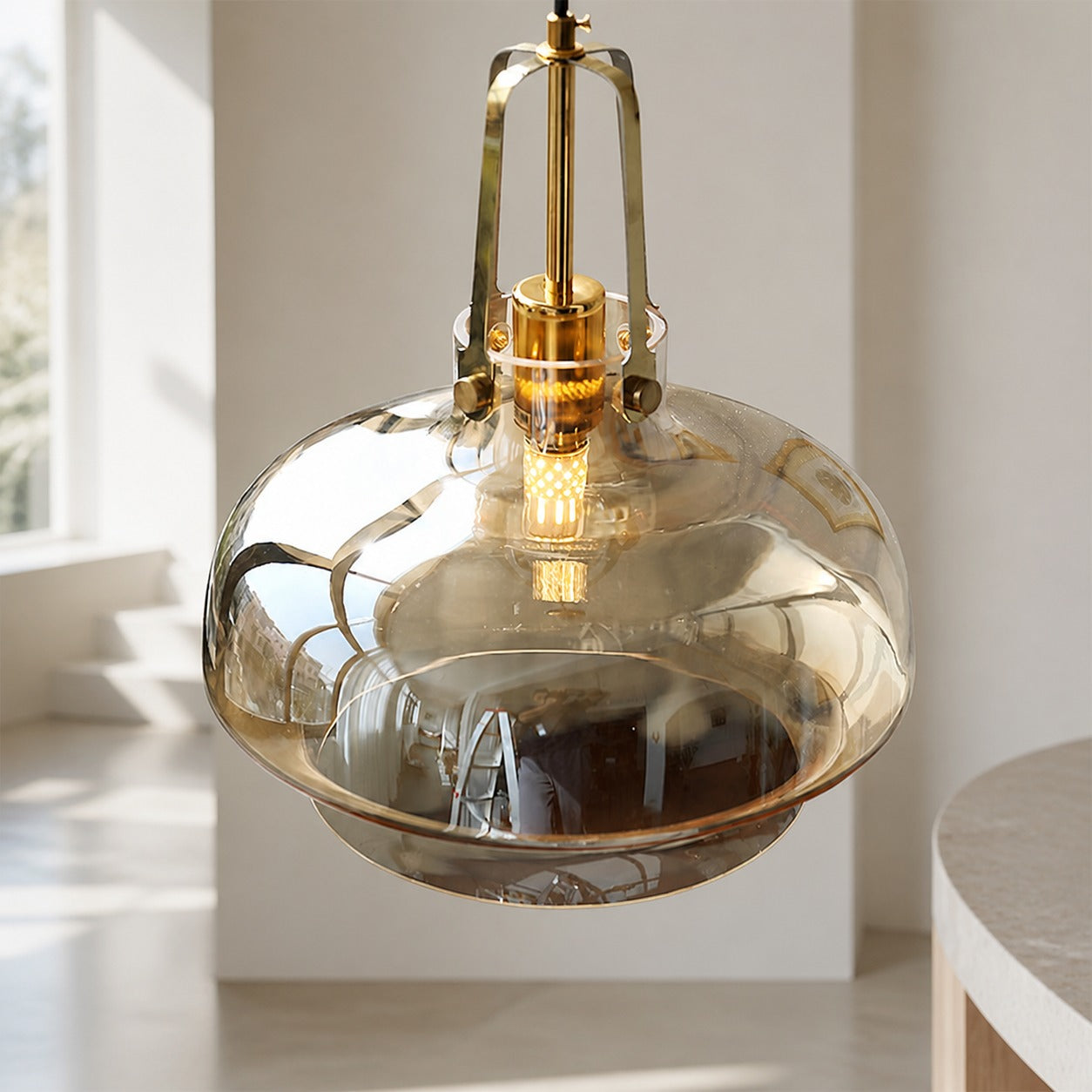 Modern Unique Shaped Fish Tank Glass Pendant Light