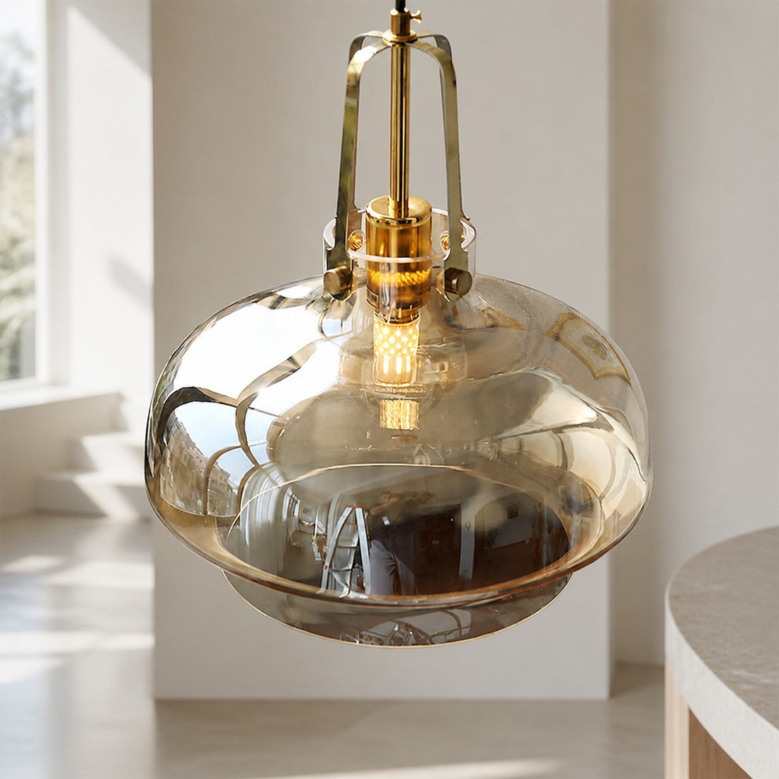 Modern Unique Shaped Fish Tank Glass Pendant Light