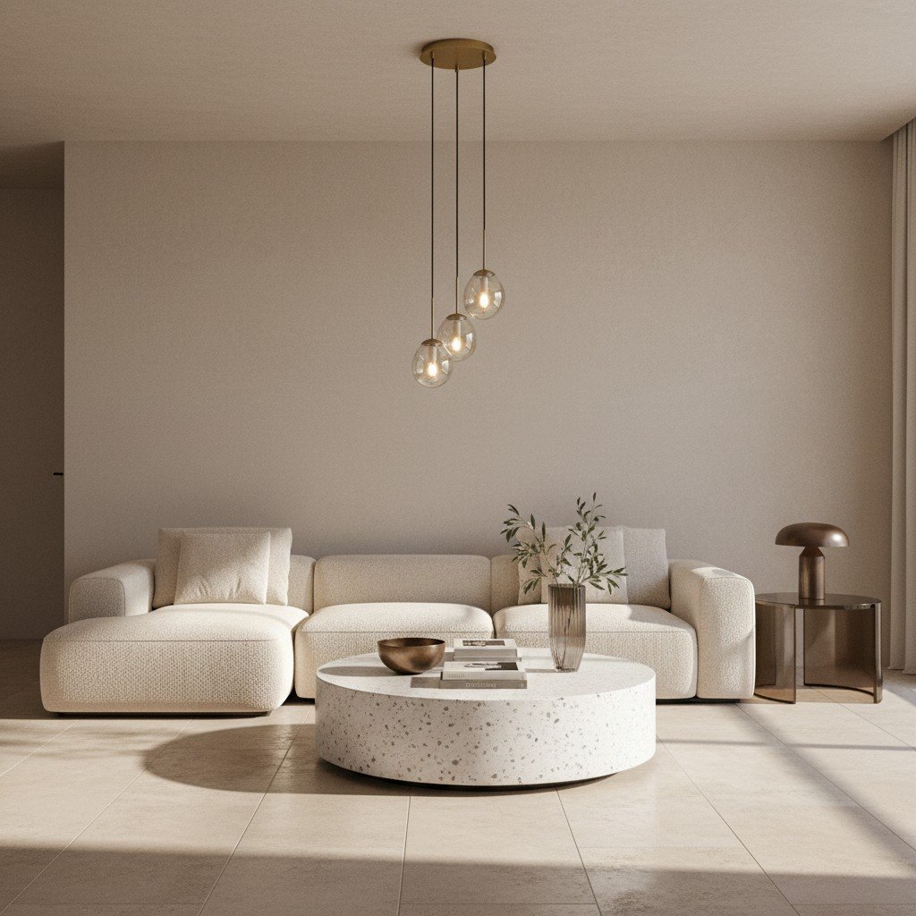 Glissora Hanging Light - Sculptural Cluster Design Tinted Glass and Metal for Entryway