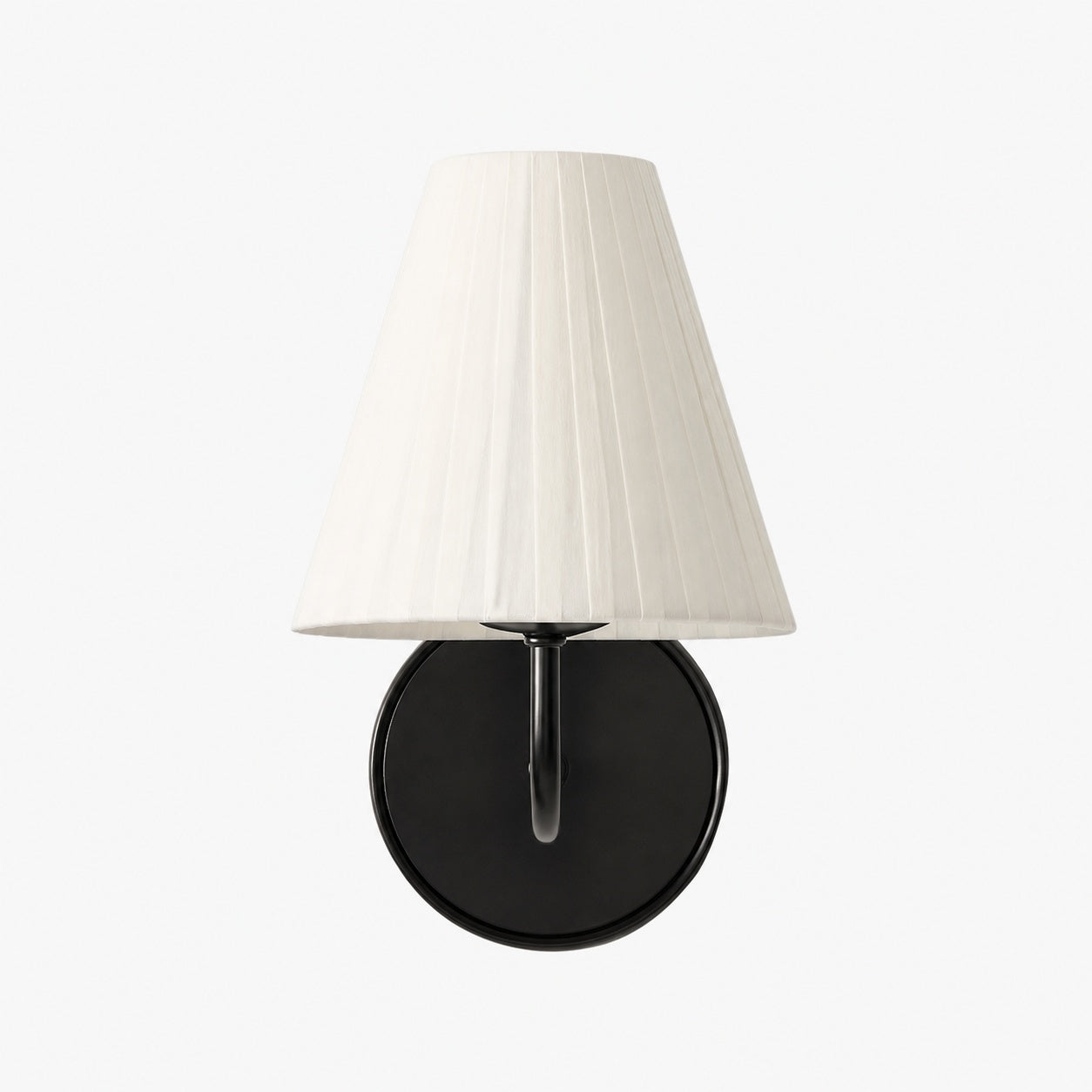 Fibura Sleek Metal Linen Shade Wall Light - Wall-Mounted Art