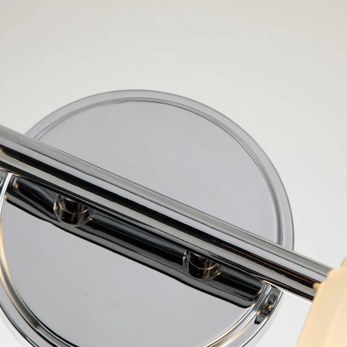 Lirra Bathroom Metal Wall Lamp with Glass Shade - Damp Rated Wall Sconce