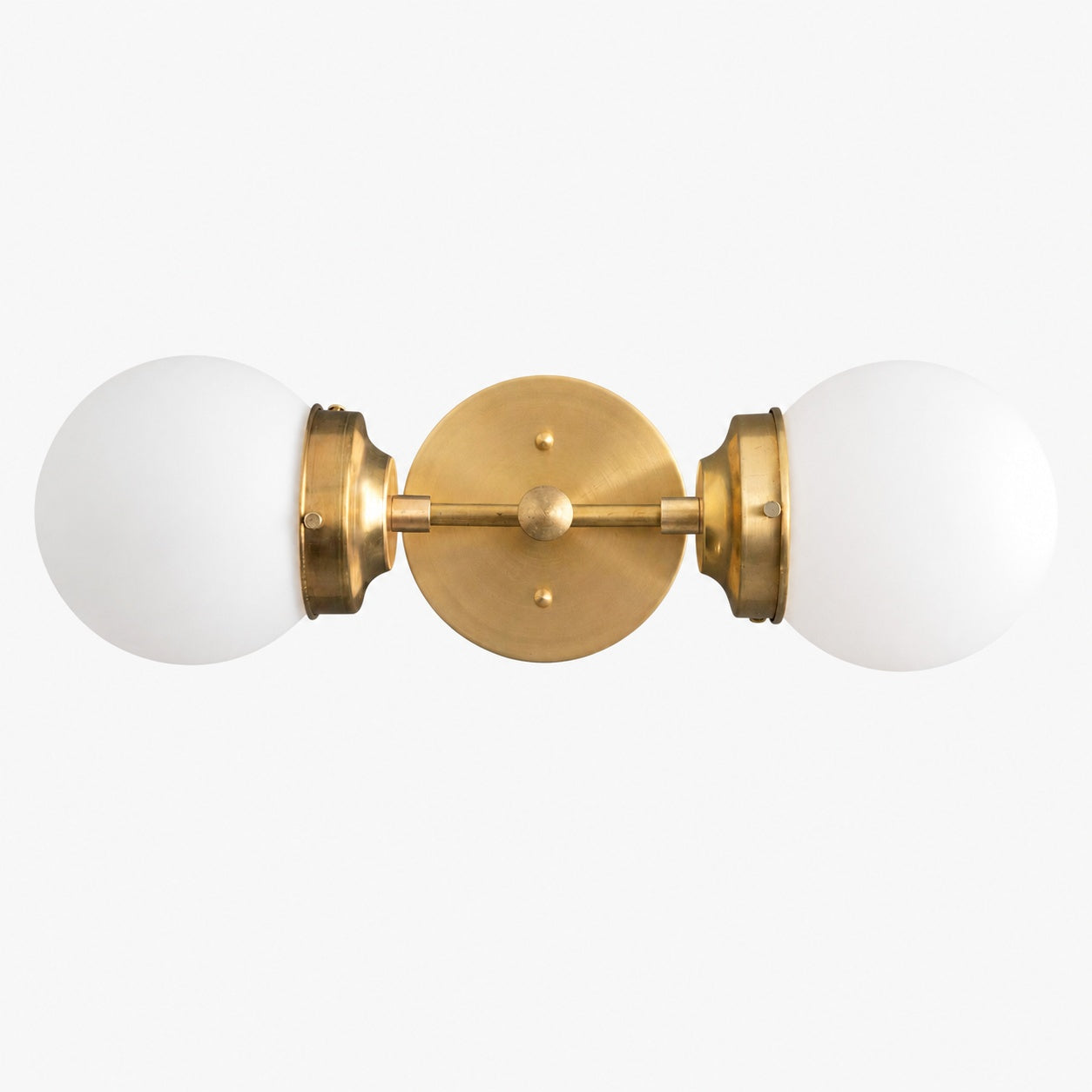 Lumio Globe Modern Geometric Sconce - Two Light Bathroom Vanity Lighting
