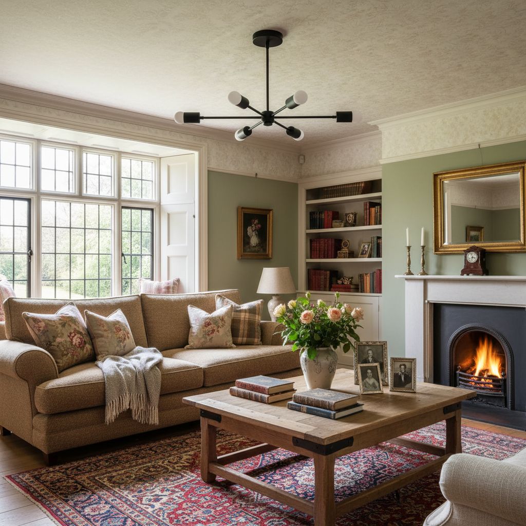 Mobilux Line Mid Century Modern Chandelier - 6 Heads Hanging Ceiling Light