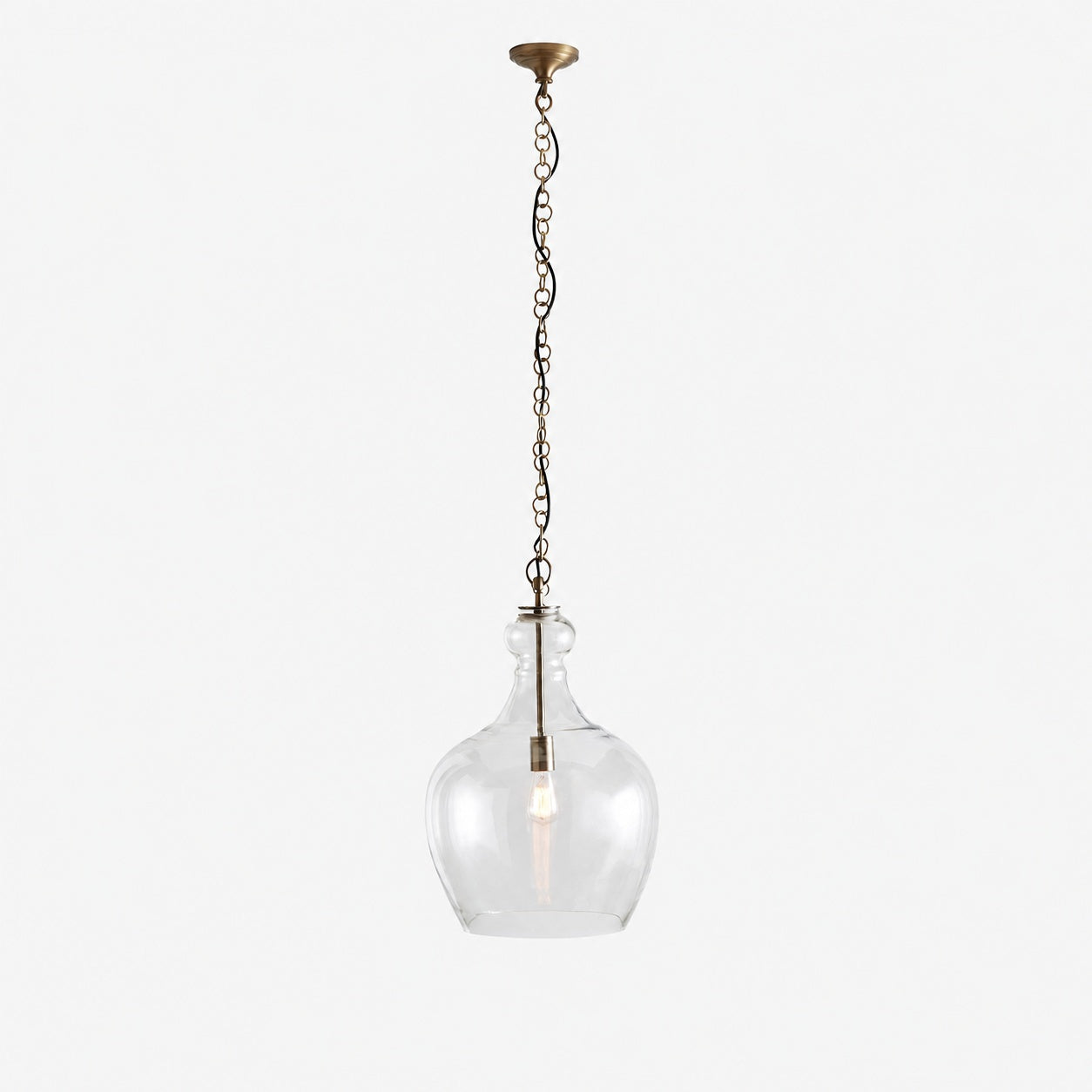 Lawson Glass Pendant Light - Recycled & Milk Glass with Bronze Accent