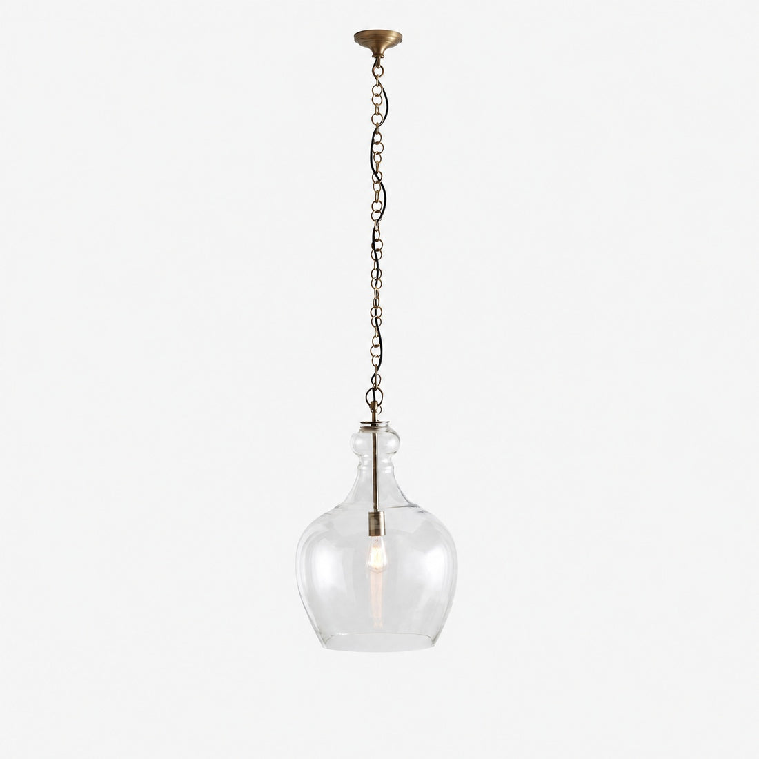 Lawson Glass Pendant Light - Recycled & Milk Glass with Bronze Accent