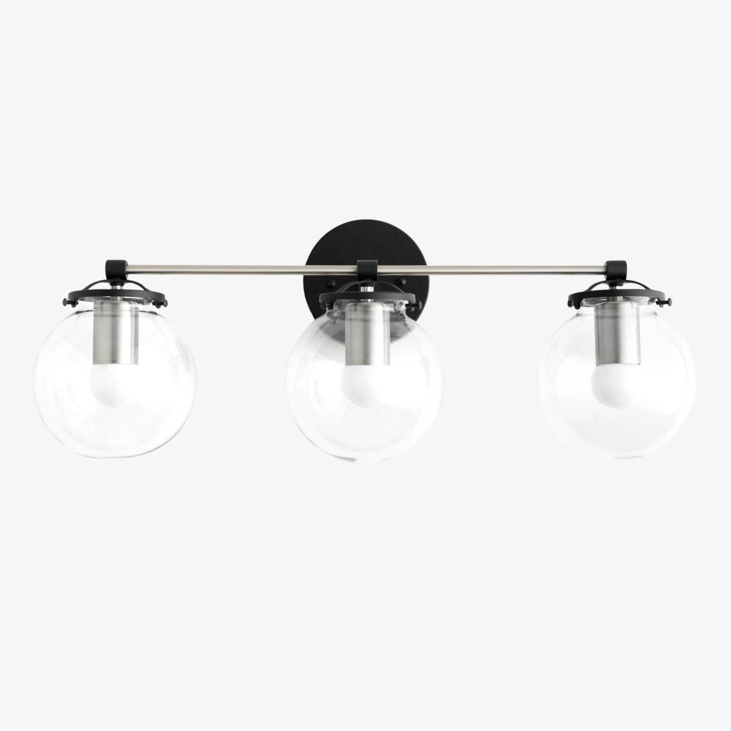 Glorica Glass 3 Shade Globe Vanity Light - Soft Bathroom Light Fixture