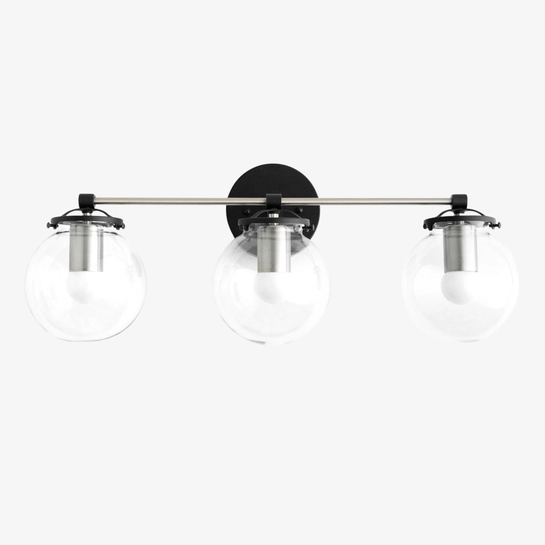 Glorica Glass 3 Shade Globe Vanity Light - Soft Bathroom Light Fixture
