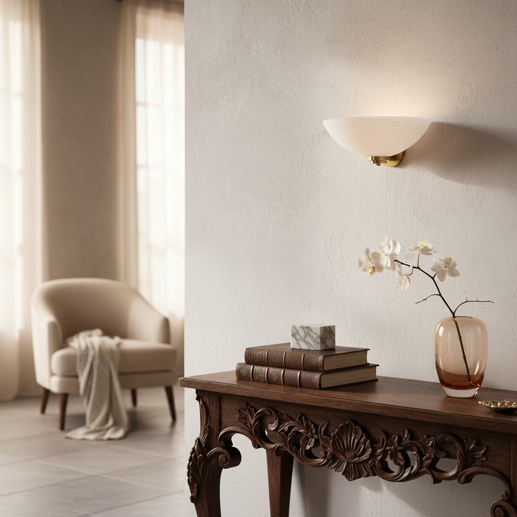 Lunetal Uplighter Retro Art Deco Profile Sconce – Decorative Wall Lamp for Entry or Study