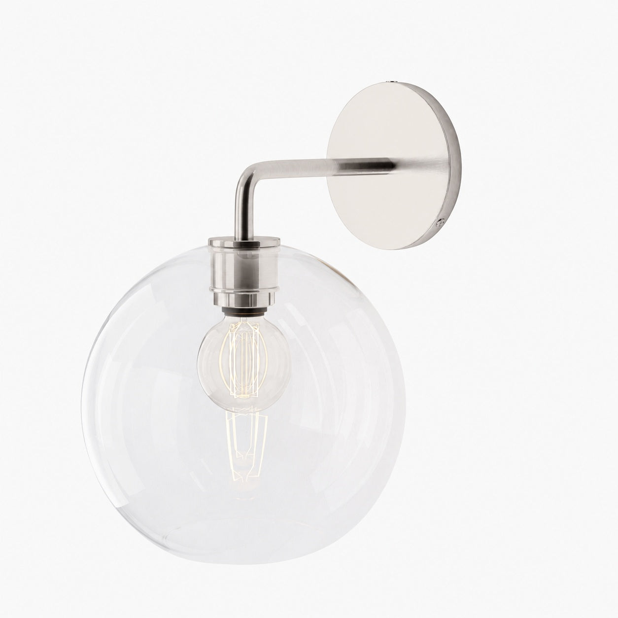 Selvion Artistic Globe Sconce Light - Handcrafted Glass Sculptural Wall Fixture