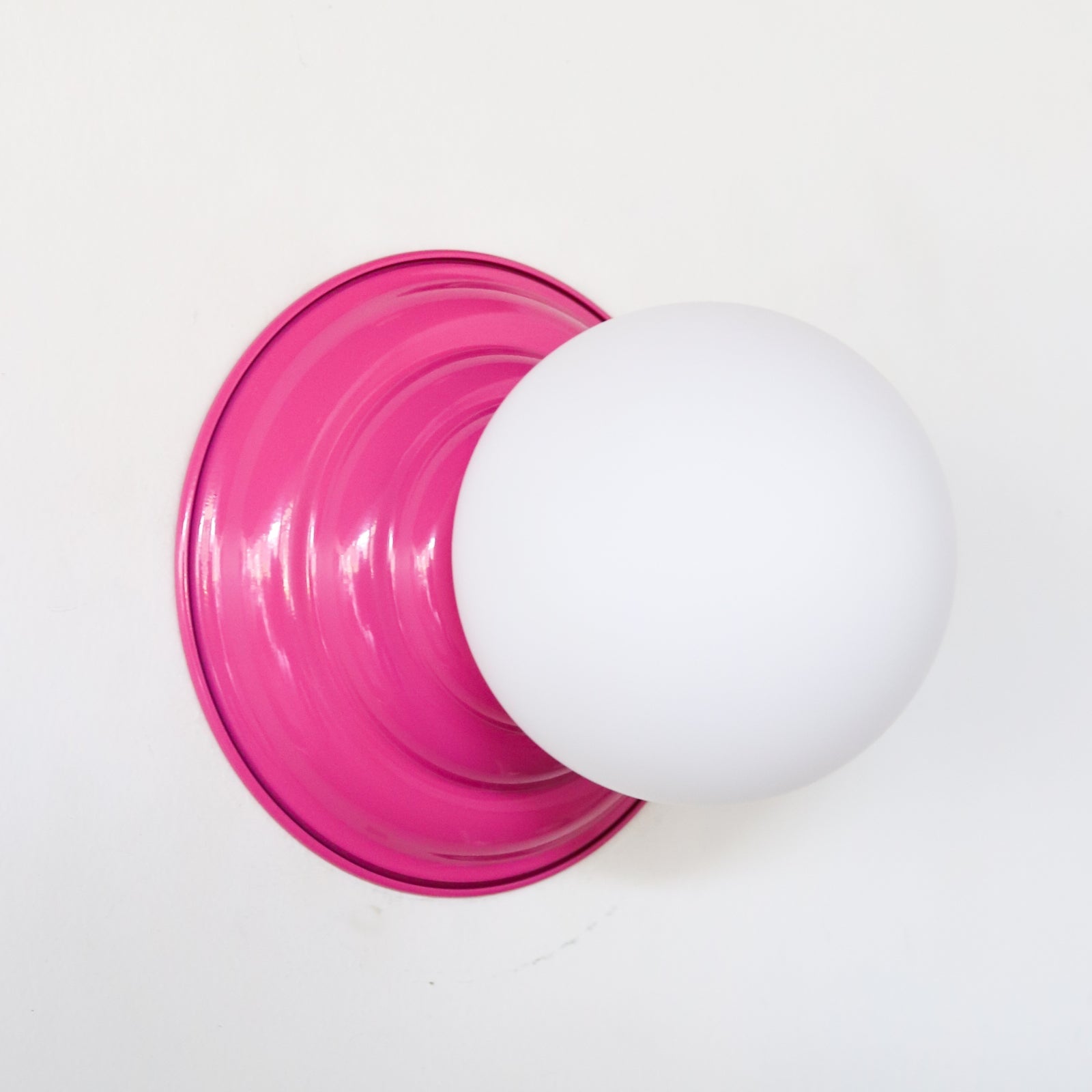 Retro Flushmount Ceiling Light or Wall Sconce - Minimalist Glass Globe