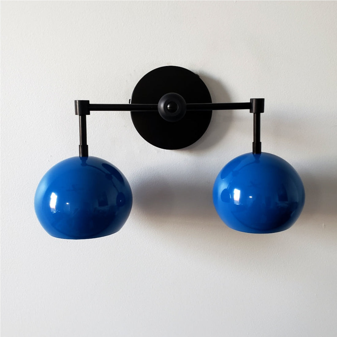 Navy Loa Wall Light - Double Ball Bath Vanity Mirror Wall Sconce