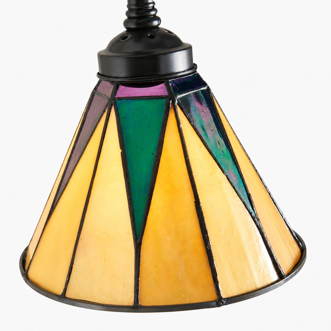 TF Dark Star Tiffany Task Floor Lamp – Art Deco Stained-Glass Floor Light for Living Room