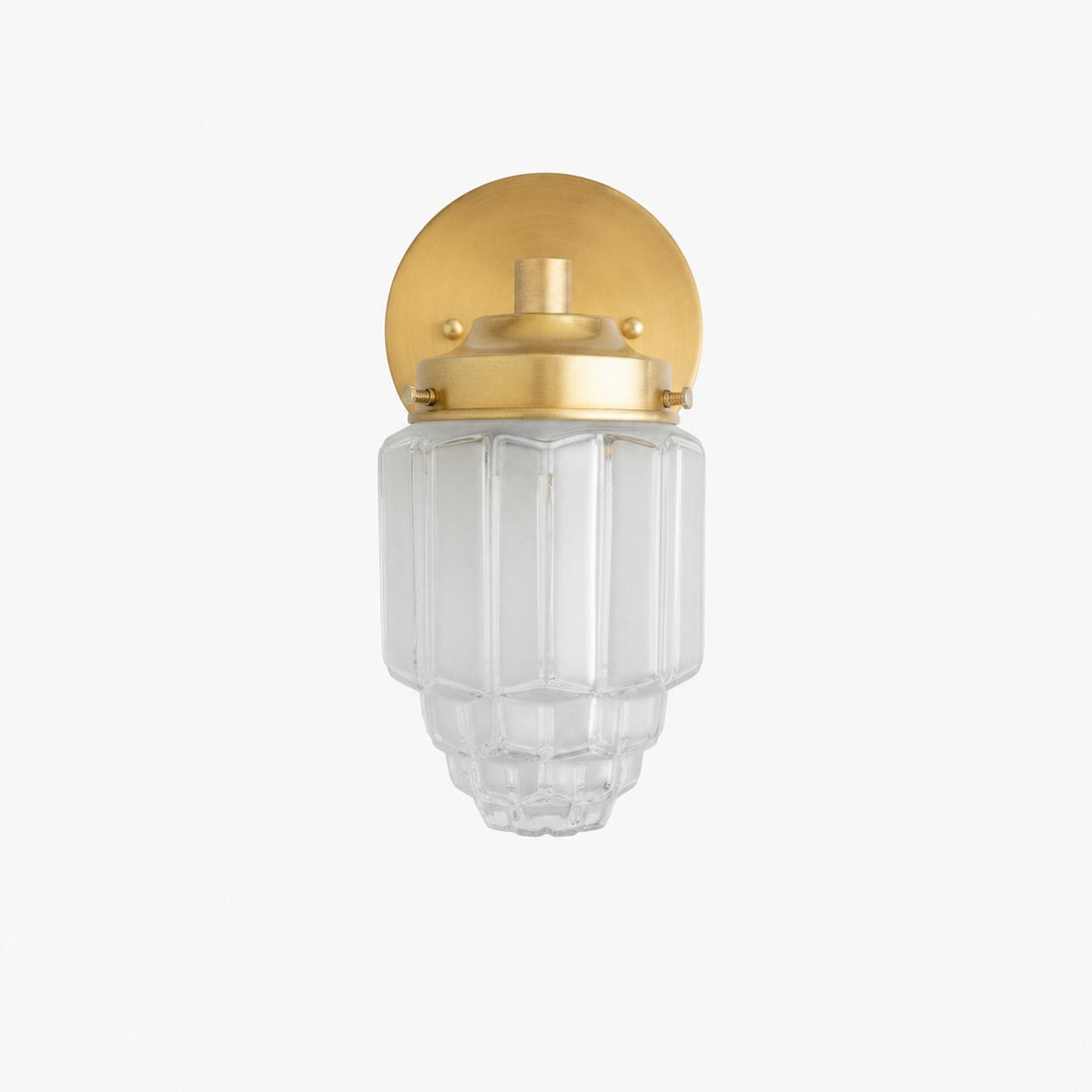 Tierlux Glass Vanity Light - Art Deco Bathroom Fixture with Skyscraper Shades