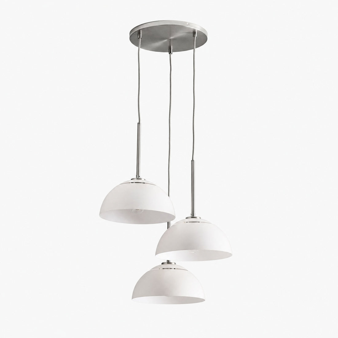 Parvion Modern Adjustable 3-Head Sculptural Metal Pendant Light