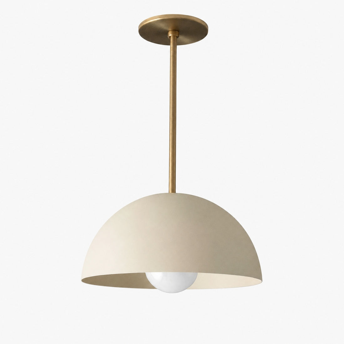 Metio Dome Neutral Dome Pendant - Modern Metal Accent Lighting