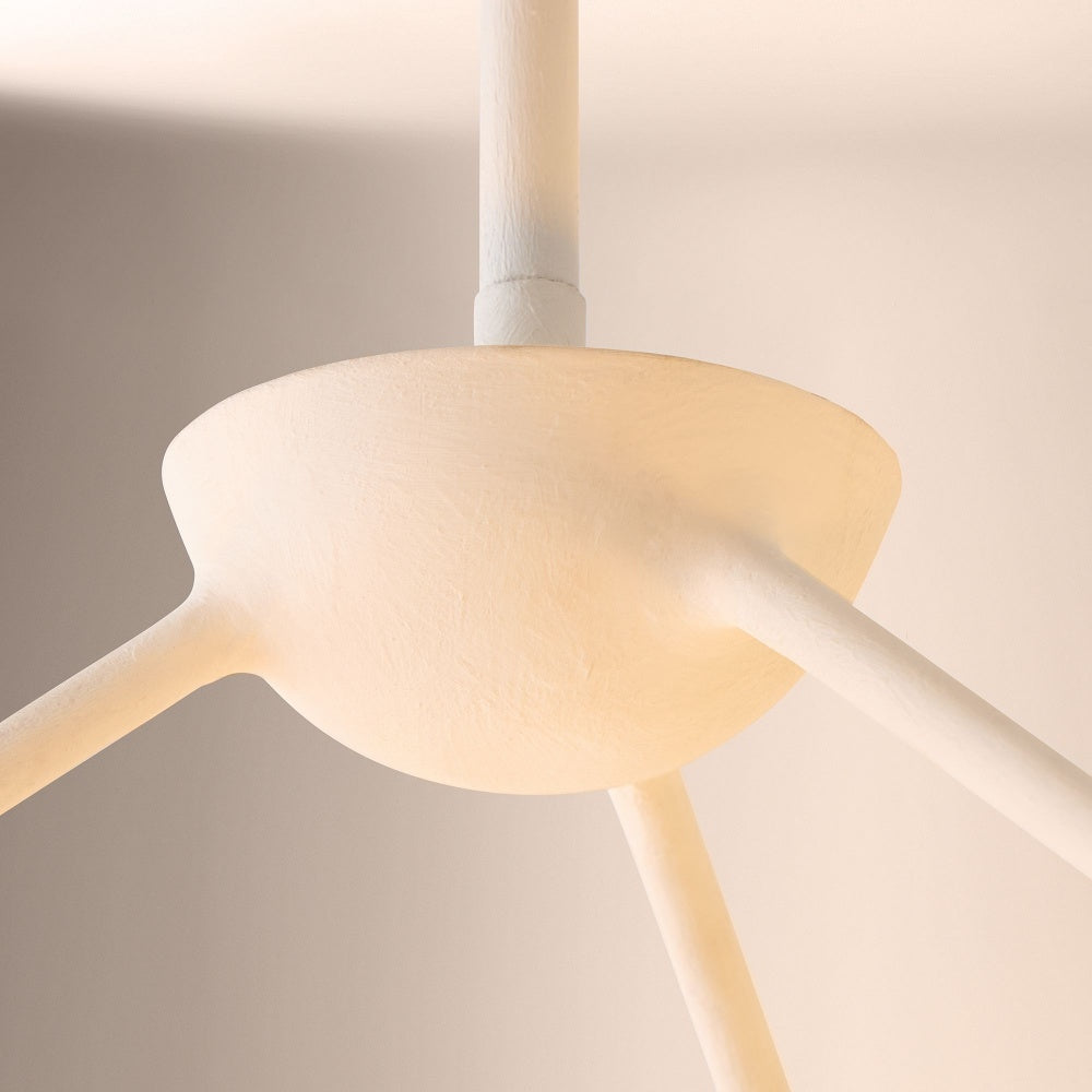 Plara Plaster-Texture Halo Chandelier – Modern Ring Ceiling Lamp for Living & Dining