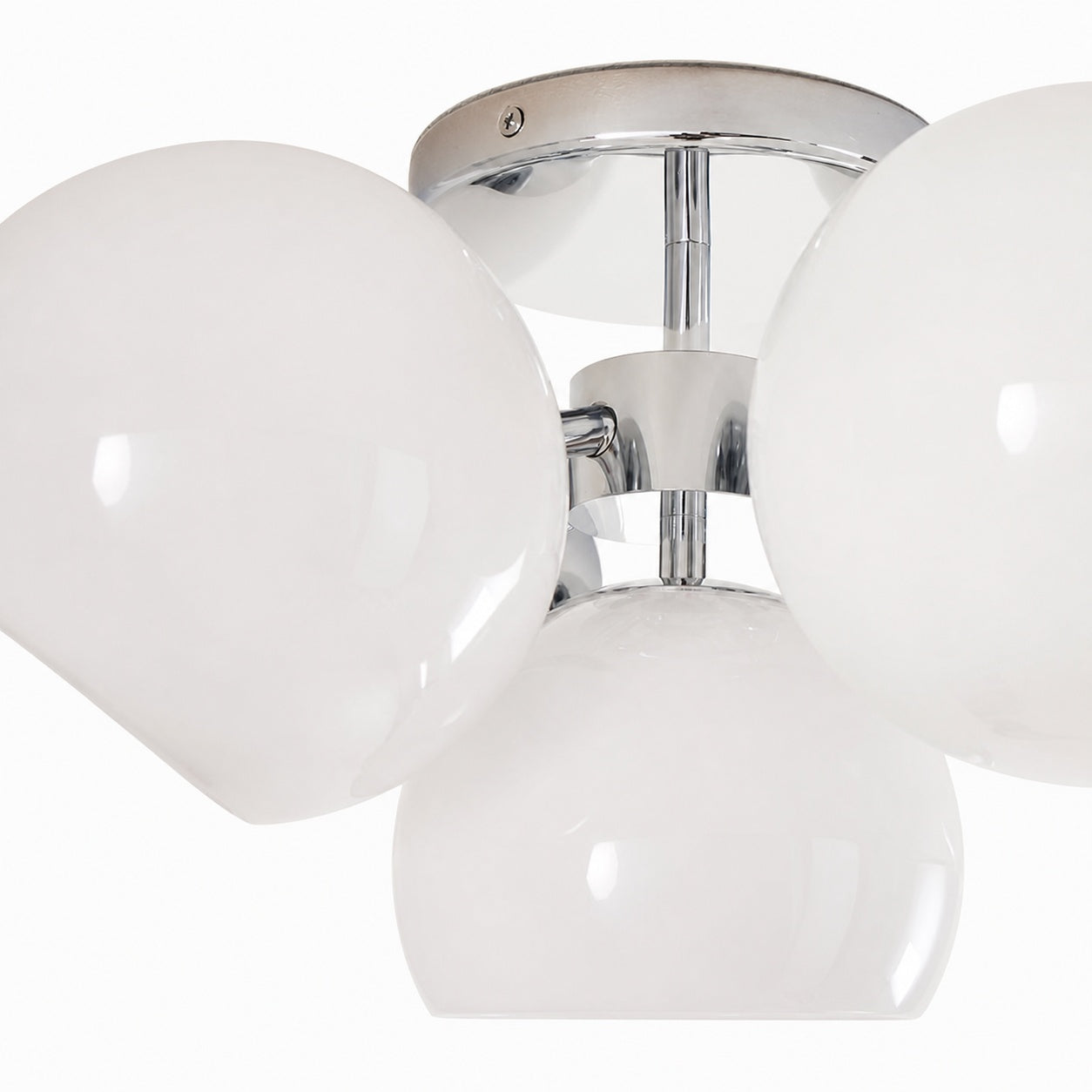 Brina Glass 5-Light Flush Mount - Minimalist Glass Ceiling Fixture